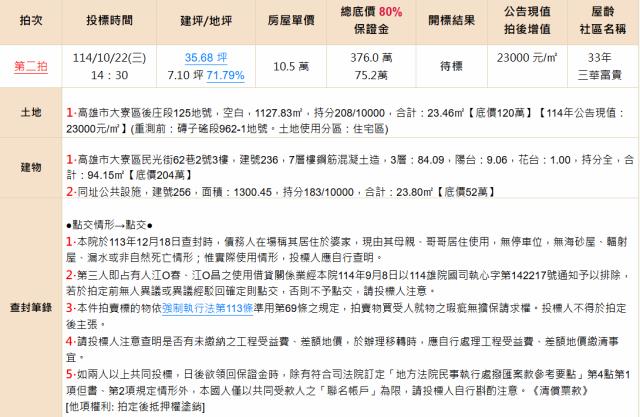 高雄大寮大樓法拍-1